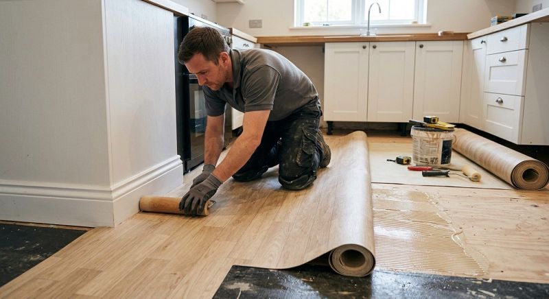 Sheet Linoleum Installation in Georgetown, TX